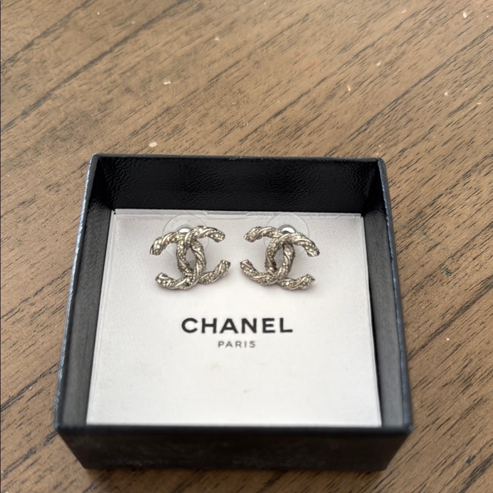 Chanel Silver Earrings